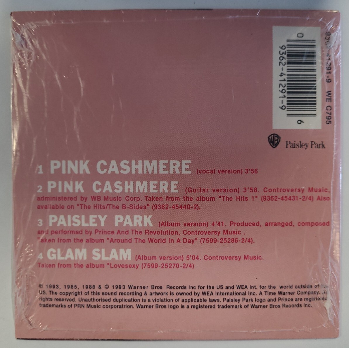 欧12” Prince Pink Cashmere 9362412790 Paisley Park /00250 12
