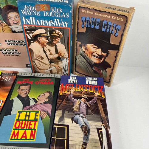 Lot of 7 VHS John Wayne Movies The Duke Rooster Cogburn The Quiet Man Chisum - Picture 4 of 5