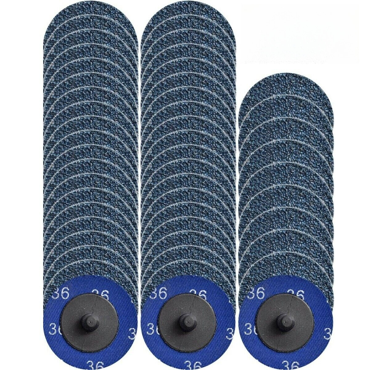 100PCS 2 inch 36 Grit Zirconia Quick Change Die Grinder Type-R Sanding Discs