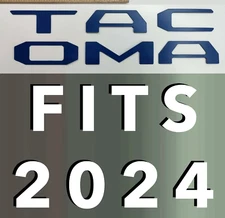Blue Raised Plastic Letters Inserts fits NEW Toyota Tacoma 2024 2025 Tailgate