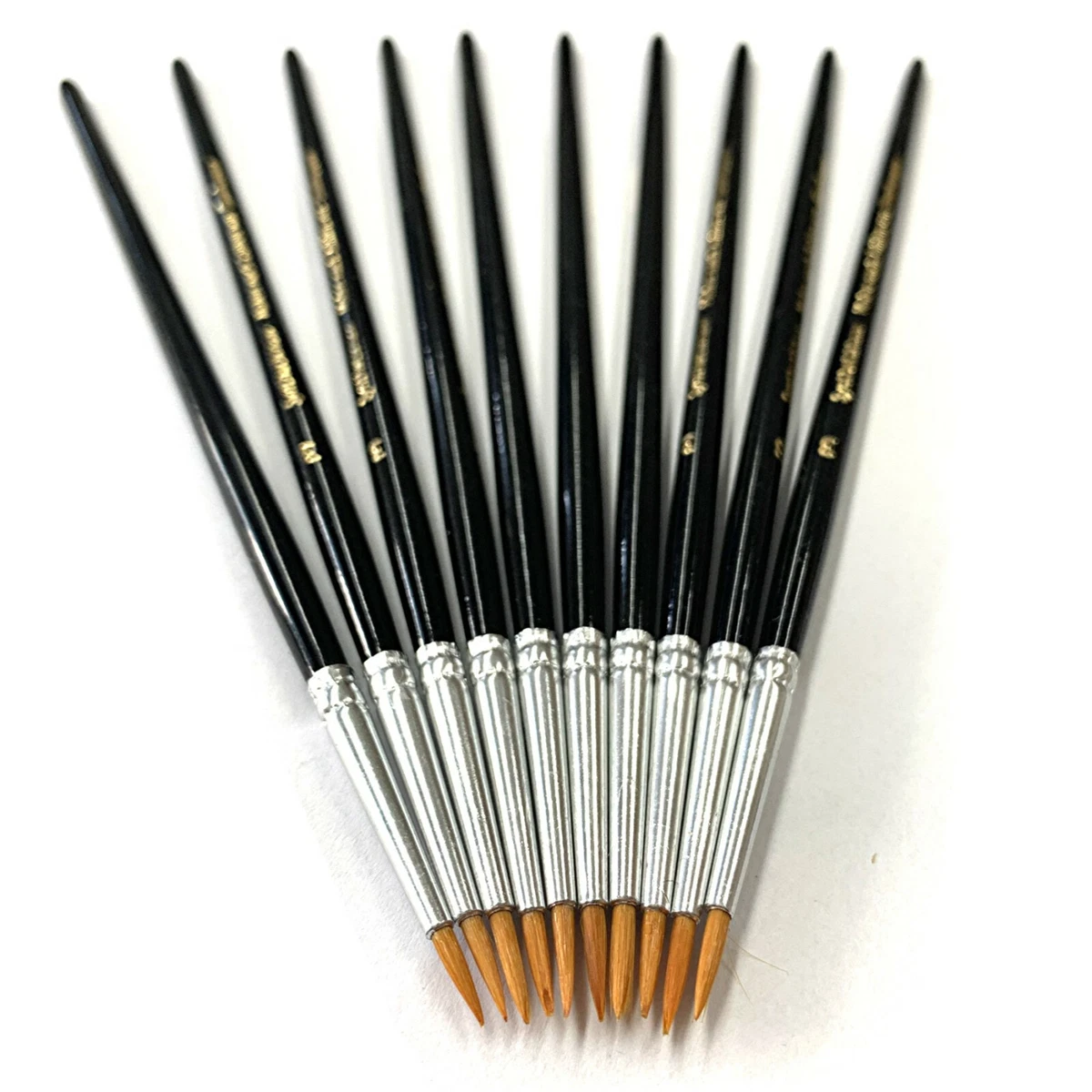 CORTEN Set 13 Pennelli Acrilici Professionali – Setole In Nylon, Manico Lungo 28-33cm, Pittura Olio E Acquerello