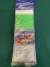 Paper Bracelets 100 Ct For Bars, Sporting Events Green Brand New