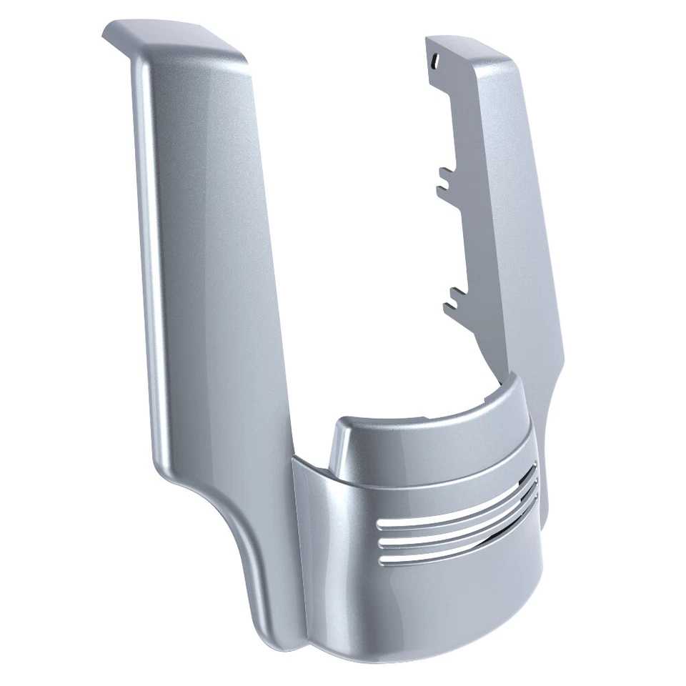 Brilliant Silver Stretched Rear Fender Extension For Harley Street Road Glide - Image 3 of 4