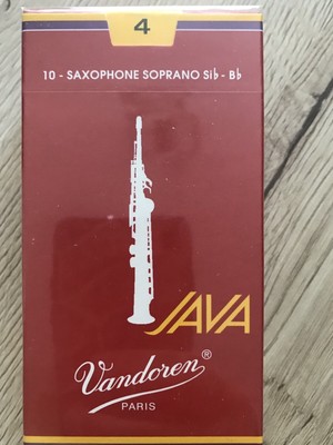 Vandoren Saxophonblätter Sopran Java Rot Stärke 4