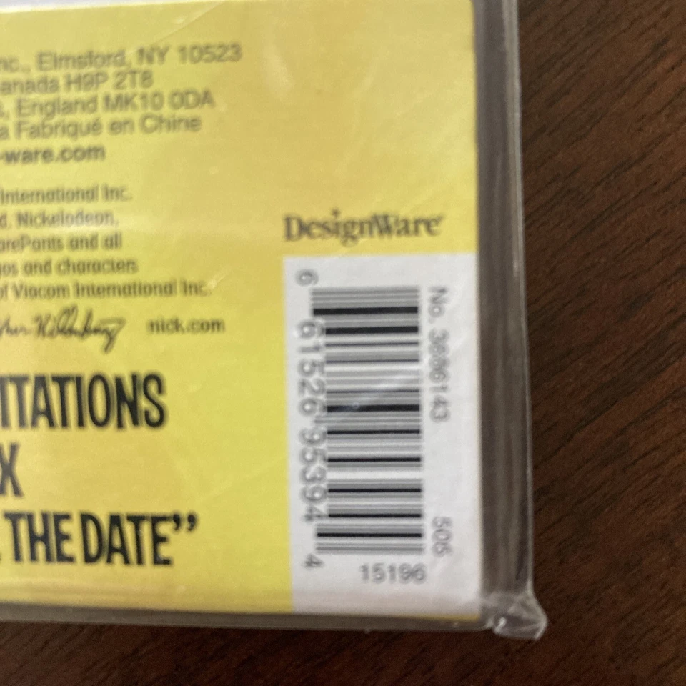 SpongeBob SquarePants Party Invitation Cards w/Envelopes & Seals 8pcs ~ NIP - Image 4 of 4