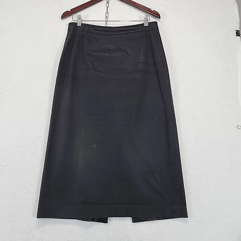 Falda lápiz larga negra vintage GAP Y2K para mujer talla 8 clásica diseñadora gótica boho Foto 4 de 4