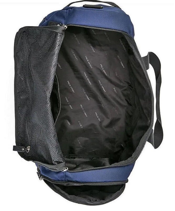 POLO SPORT デカロゴ ボストン ドラムバッグ　ビィンテージ　ネイビー Vintage 90s Polo Ralph Lauren Polo Sport Duffle Bag Navy