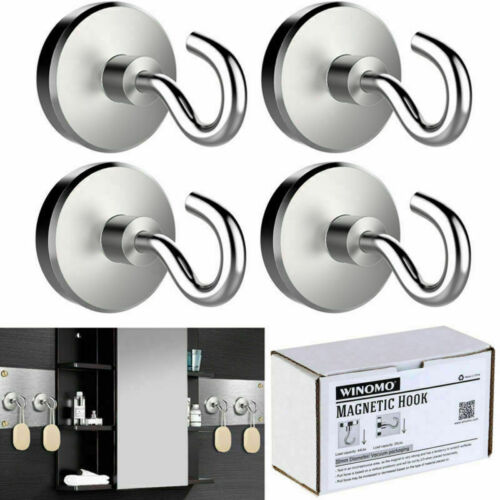 5pcs 10MM Strong Magnet Hanger Hooks Kitchen Fridge Neodymium Holder Key Ga N9B6 