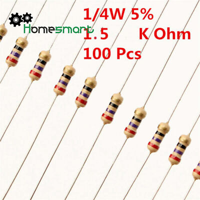 1000PCs 1/4W 1.5K 1500 OHM Carbon Film Resistor 250mW 0.25W ±5% HOT AHS