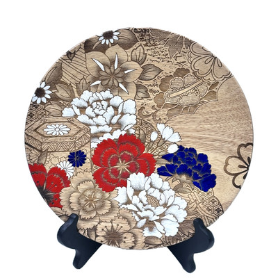 Wall Art, Art Piece, Platter, Kyo-Yuzen Aya Printing & Kyo-Yuzen Engraving Sans