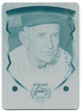 2014 Panini Hall of Fame Crusades Printing Plates Cyan 35 Casey Stengel HOF 1/1