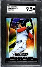 2019 Panini Titan #14 Mookie Betts HOLO SILVER PRIZM SGC 9.5 MINT+