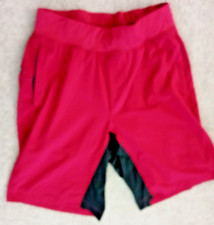 Lululemon Mens Large Shorts Red Drawstring Lined Lightweight Athletic