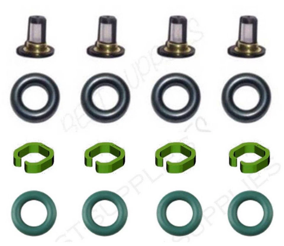 Kit de reparación de inyector de combustible para 09-11 Nissan Versa 1.6L-L4 Orings Filtros Espaciadores Foto 2 de 2