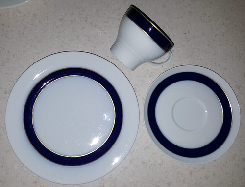 NEU ♥ THOMAS Kaffeeservice kobalt blau Goldrand 6x Tasse 6x UT 6x Teller 18 tlg. - Bild 11 von 19