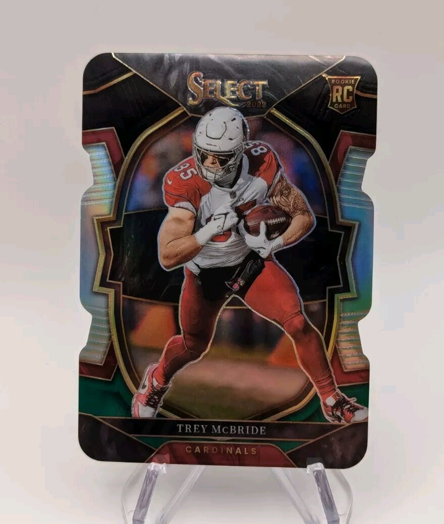 Trey McBride 2022 Panini Select Football #11 Black & Green Prizm Die-Cut RC