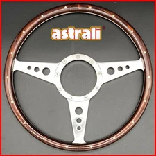 14" Inch Monza Classic Steering Wheel Wood Rim Astrali Fits Moto Lita Boss