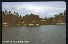 Kodak 35mm Film Slide 1966 Smith's Boats Docked Wailua River Kauai Hawaii #474
