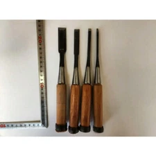 Japanese Chisel Nomi Carpenter Tool Set of 4 wood working Senkichi JAPAN◇