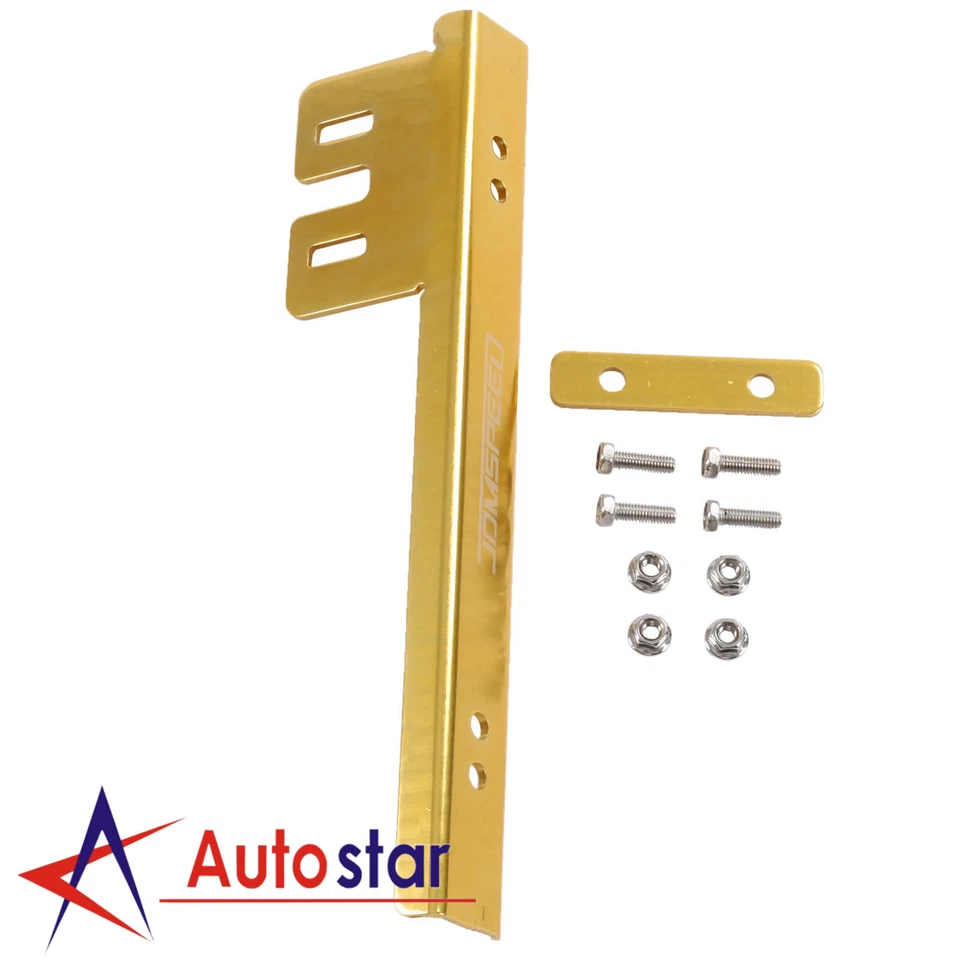 Universal Gold JDM Front Bumper License Plate Relocator Bracket Holder Bar - Image 2 of 4