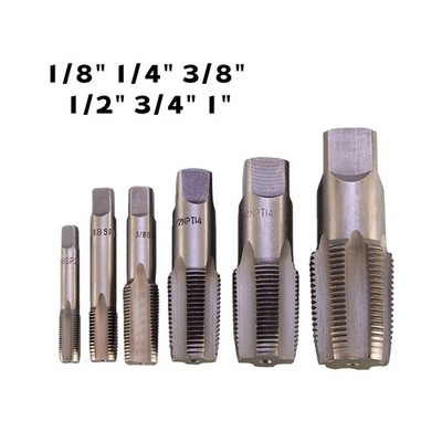 NPT Rohrgewindebohrer 1/8 1/4 3/8 1/2 1'' Metallschraubgewinde Gewindebohrer HSS