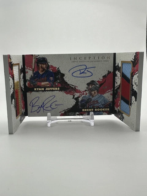 Ryan Jeffers Brent Rooker Dual Auto Patch Booklet /3 Topps Inception RARE Twins