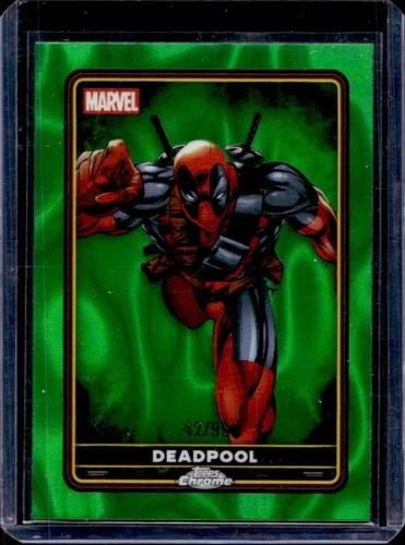 2025 Topps Chrome Deadpool Comic Accurate Green Lava Refractor #/99