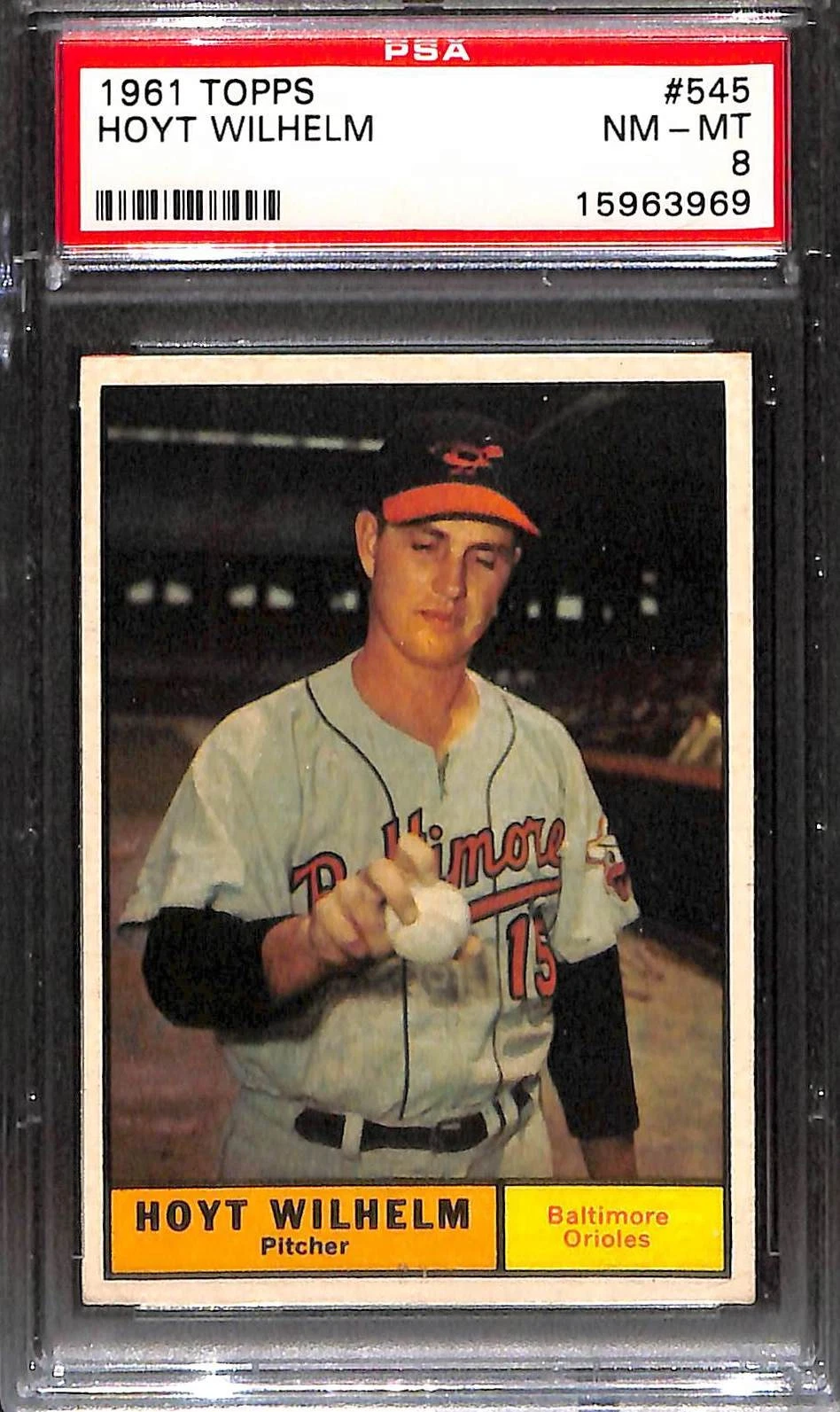 Deal for 1961 TOPPS #545 Hoyt Wilhelm PSA 8 NM-MT 15963969