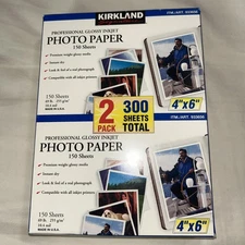 Kirkland Professional Glossy Inkjet Photo Paper 4"x6" 300 Sheets 69lb Sealed New