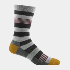 DARN TOUGH 6033 Gray Stripe Merino Wool Lifestyle Oxford Crew Light Sock M L XL