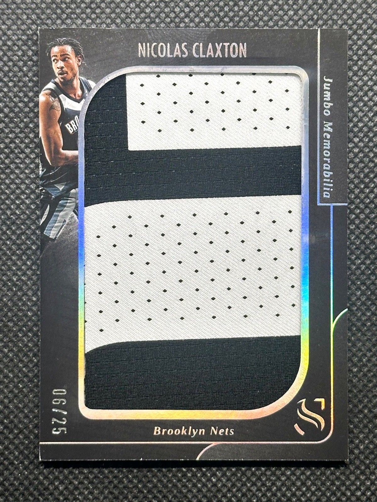 2024-25 Panini Silhouette Nicolas Claxton GU Jumbo Holo Silver Patch /25 #JM-NCX