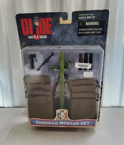 Sandbag Mortar Set 1/6 Scale 12" G.I. JOE COBRA 1998 MOC NEW Sealed PT