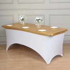 6 feet Metallic Fitted Spandex Rectangular TABLE TOP COVER Party Decorations