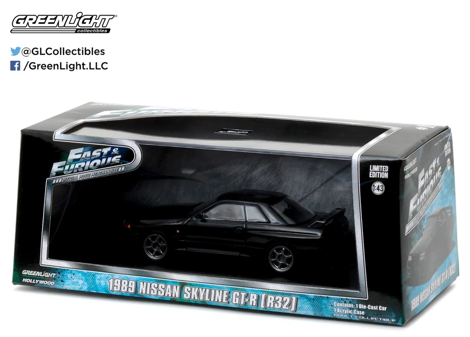 1:43 GreenLight - Fast & Furious - 1989 Nissan Skyline GT-R (R32) - Image 3 of 3