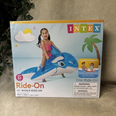 Ride On LIL WHALE Swimming Pool Float Toy  INTEX Inflatable NIB