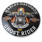 Vintage Harley Davidson Motorcycles Sign - Ghost Rider Porcelain Gas Pump Sign