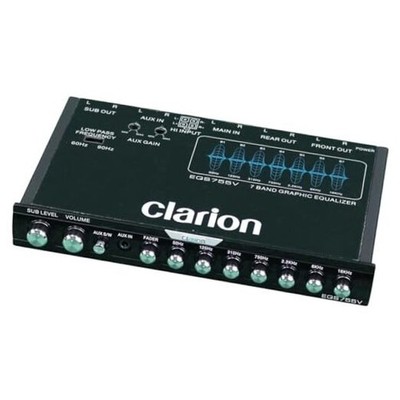 EQS755V 7-Band Car Audio 1/2-DIN Size - Graphic Equalizer/Crossover