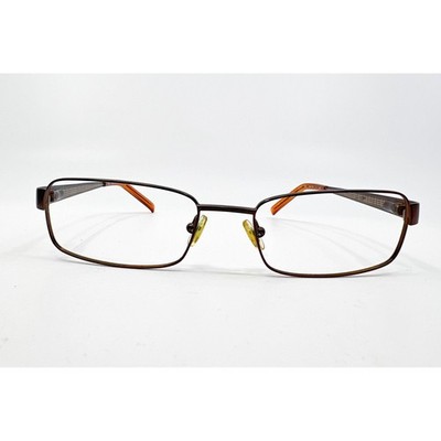 Marchon Eyeglasses Mens Brown M154 204 Metal Rectangle 54-18-140