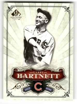 Gabby Hartnett 2006 SP Legendary Cuts Set-Break #49 Chicago Cubs