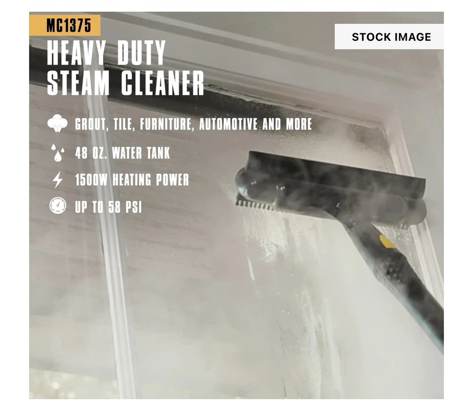 Limpiador de vapor McCulloch Canister Mc1375 90 minutos de duración, 20 accesorios Foto 2 de 4