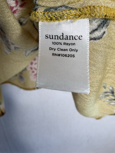 Top donna Sundance Calla floreale con volant e colletto peplo arricciato taglia XL giallo - Foto 3 di 10