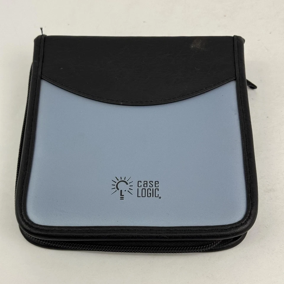 Estuche Cartera Case Logic CD/DVD/Bluray 24 Discos Gris Negro con Cremallera Foto 2 de 4