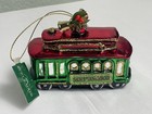 Kurt Adler Glass Ornament for Christmas Tree, San Francisco Streetcar NWT — photo 2