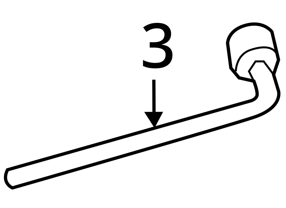 Herramienta de tuerca de neumático de repuesto Toyota Sienna CE 1998-2010 FABRICANTE DE EQUIPOS ORIGINALES Foto 4 de 4