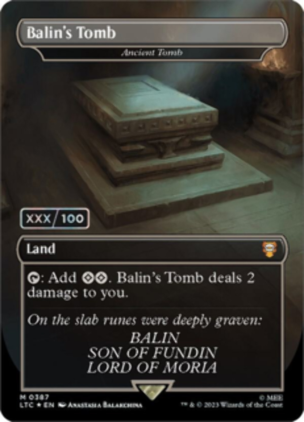 Balin's Tomb - Ancient Tomb (Serial Numbered) - Commander: The Lord of the Rings
