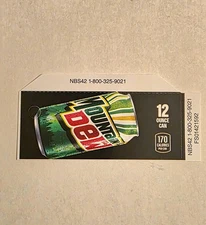 Dixie Narco 501e & Vendo Vending Machine Drink Label Mountain Dew 12 oz. Can