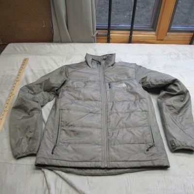 North Face Jacket Mens Small Gray Insulated Interchange FullZip Pocket Wind Rain