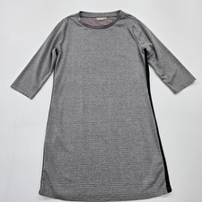Blue Motion Women's Gray Houndstooth Shift Dress Size L