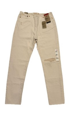 Levi s Damen Jeans Wedgie Straight Destroyed 2 Short - weiß / beige - Gr. 26/28