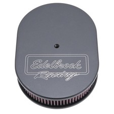 Edelbrock 42203 Victor Black Oval Air Cleaner 2.4 Cotton Element For Dual-quads